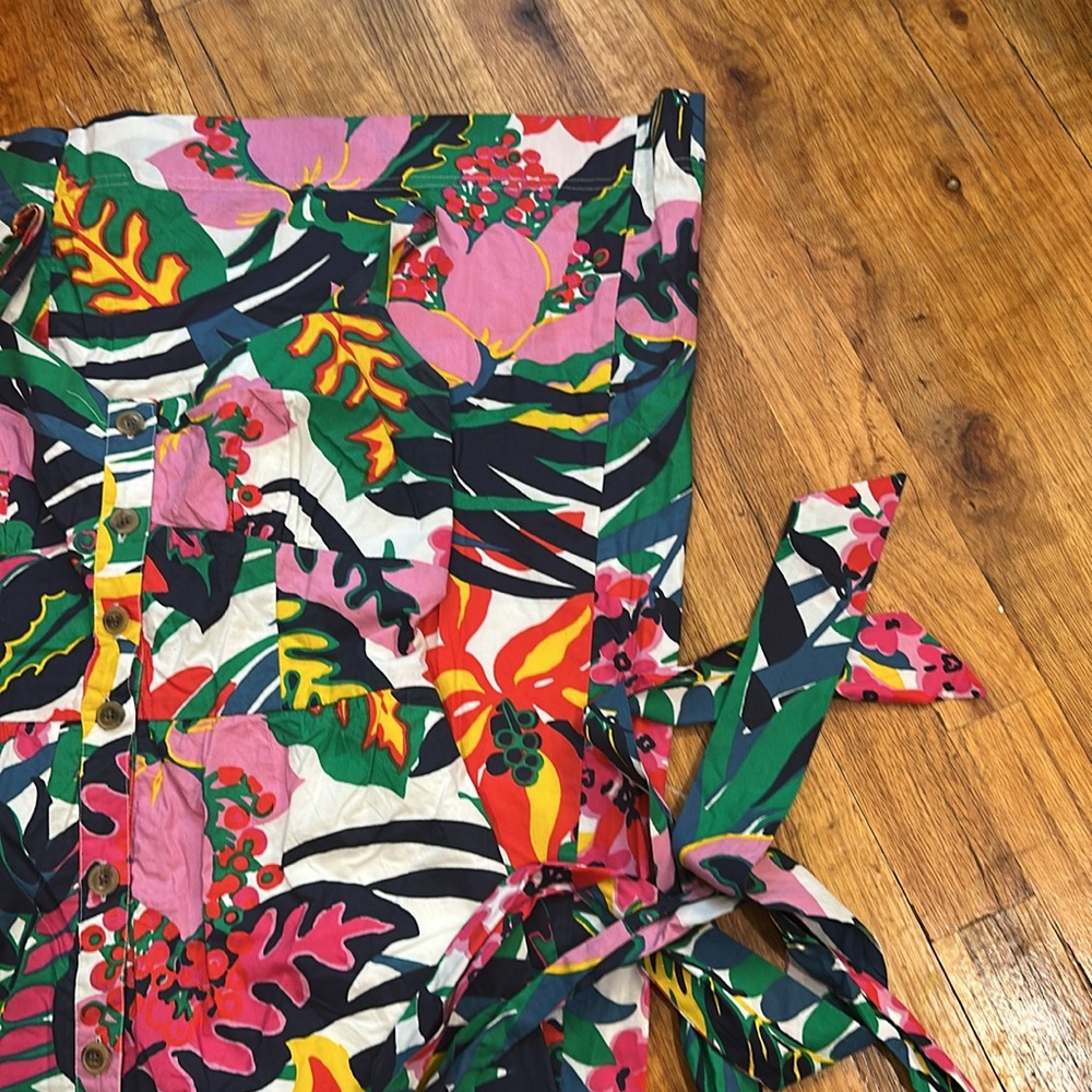 J. Crew Tropical Floral Maxi Dress - Pink, Yellow, Green - Picture 14 of 14